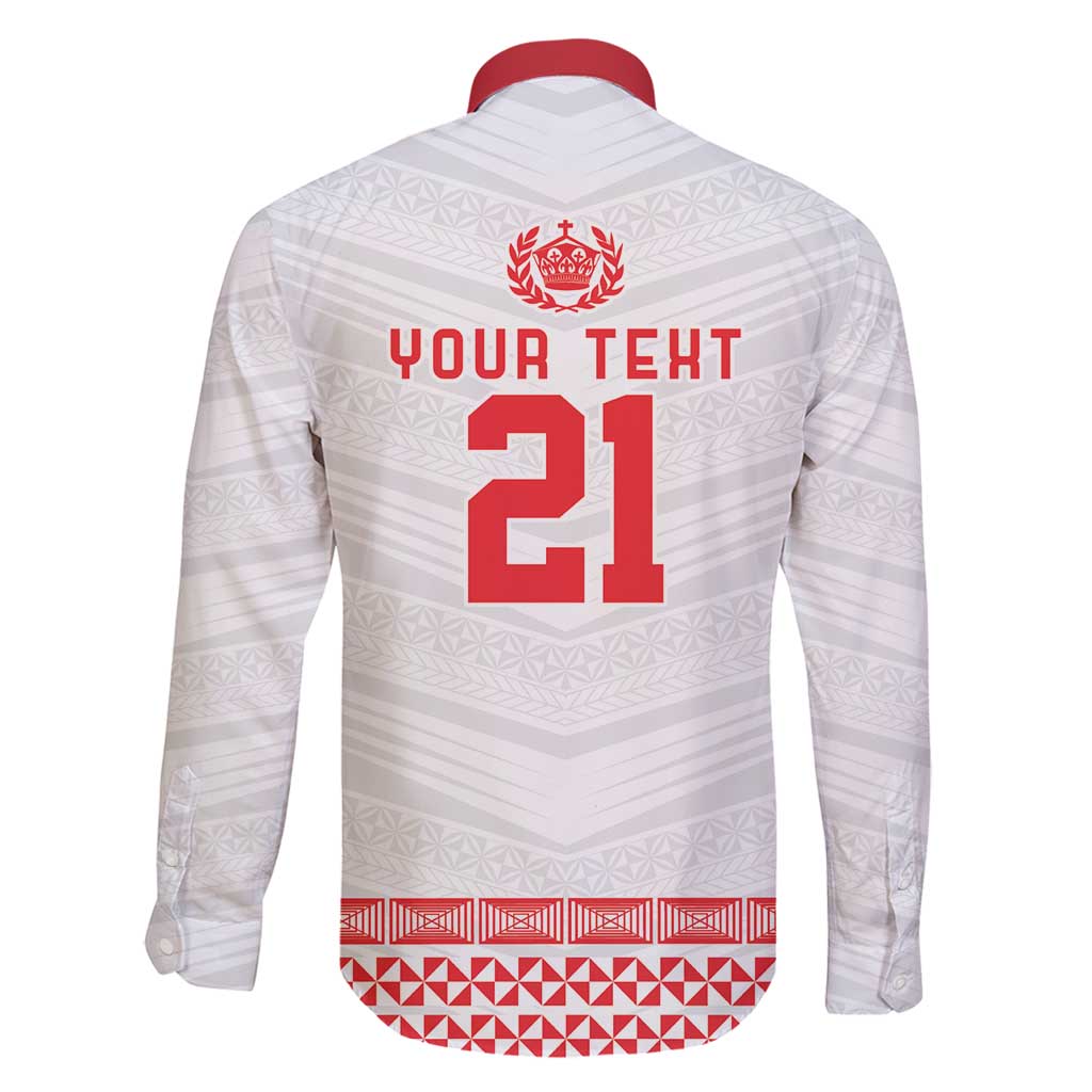 Custom Mate Ma'a Tonga Heritage Family Matching Puletasi and Hawaiian Shirt Pacific Tribal Rugby White Edition LT9 - Polynesian Pride