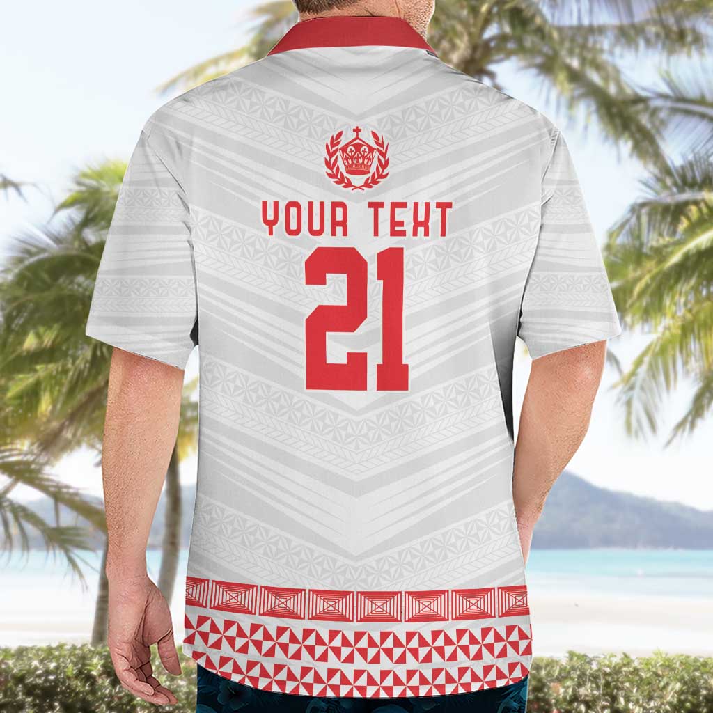 Custom Mate Ma'a Tonga Heritage Hawaiian Shirt Pacific Tribal Rugby White Edition LT9 - Polynesian Pride