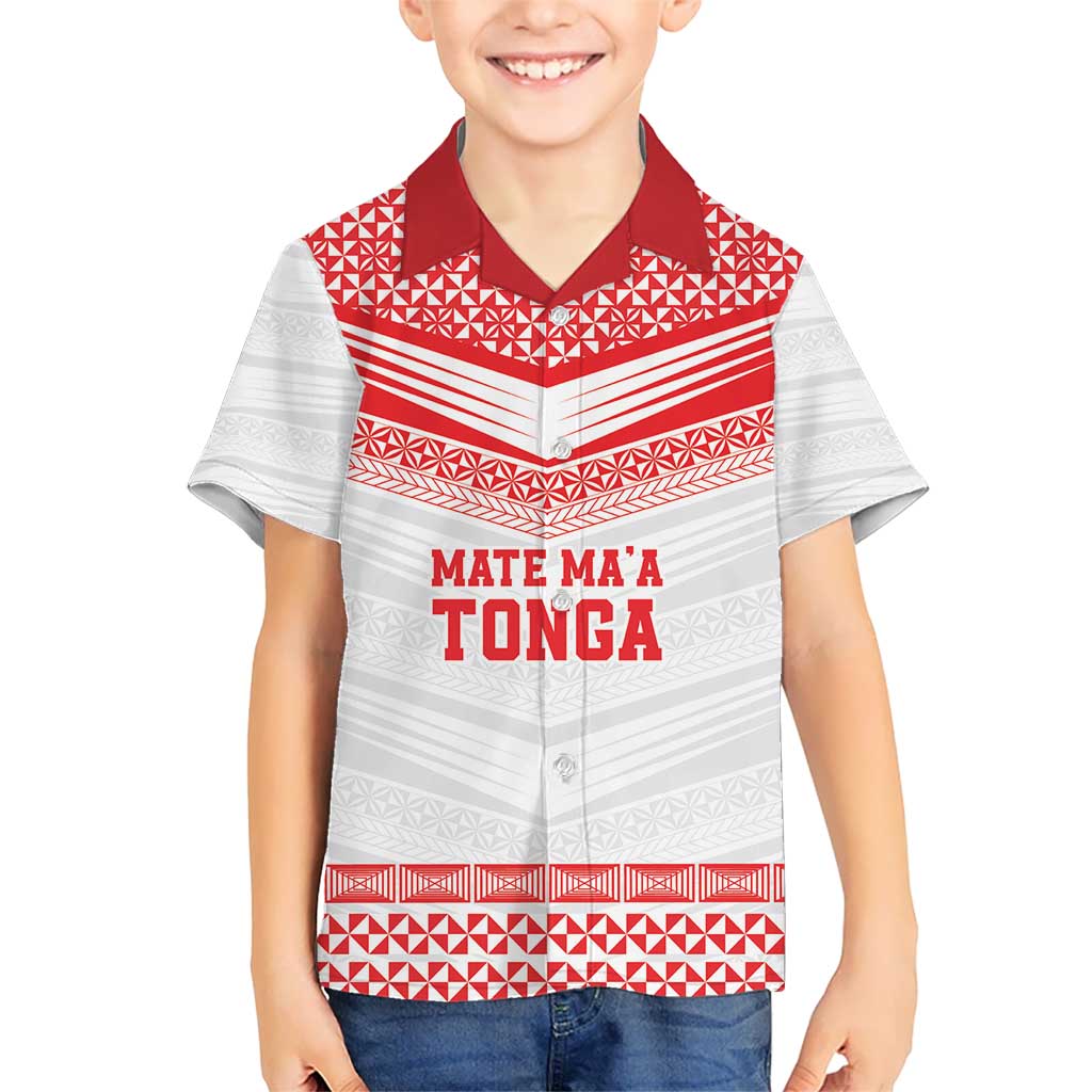 Custom Mate Ma'a Tonga Heritage Hawaiian Shirt Pacific Tribal Rugby White Edition LT9 - Polynesian Pride