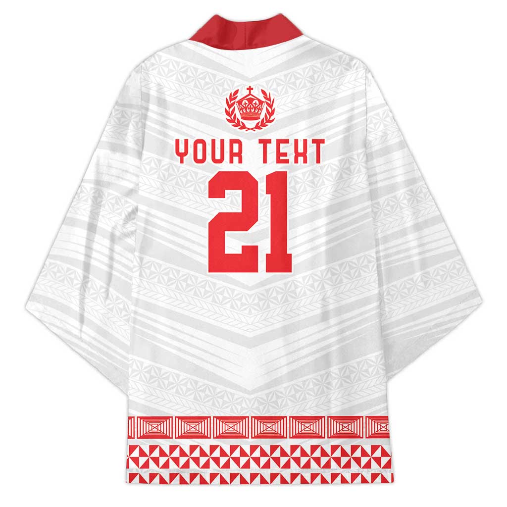 Custom Mate Ma'a Tonga Heritage Kimono Pacific Tribal Rugby White Edition - Polynesian Pride