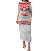 Custom Mate Ma'a Tonga Heritage Puletasi Pacific Tribal Rugby White Edition - Polynesian Pride