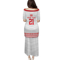 Custom Mate Ma'a Tonga Heritage Puletasi Pacific Tribal Rugby White Edition - Polynesian Pride