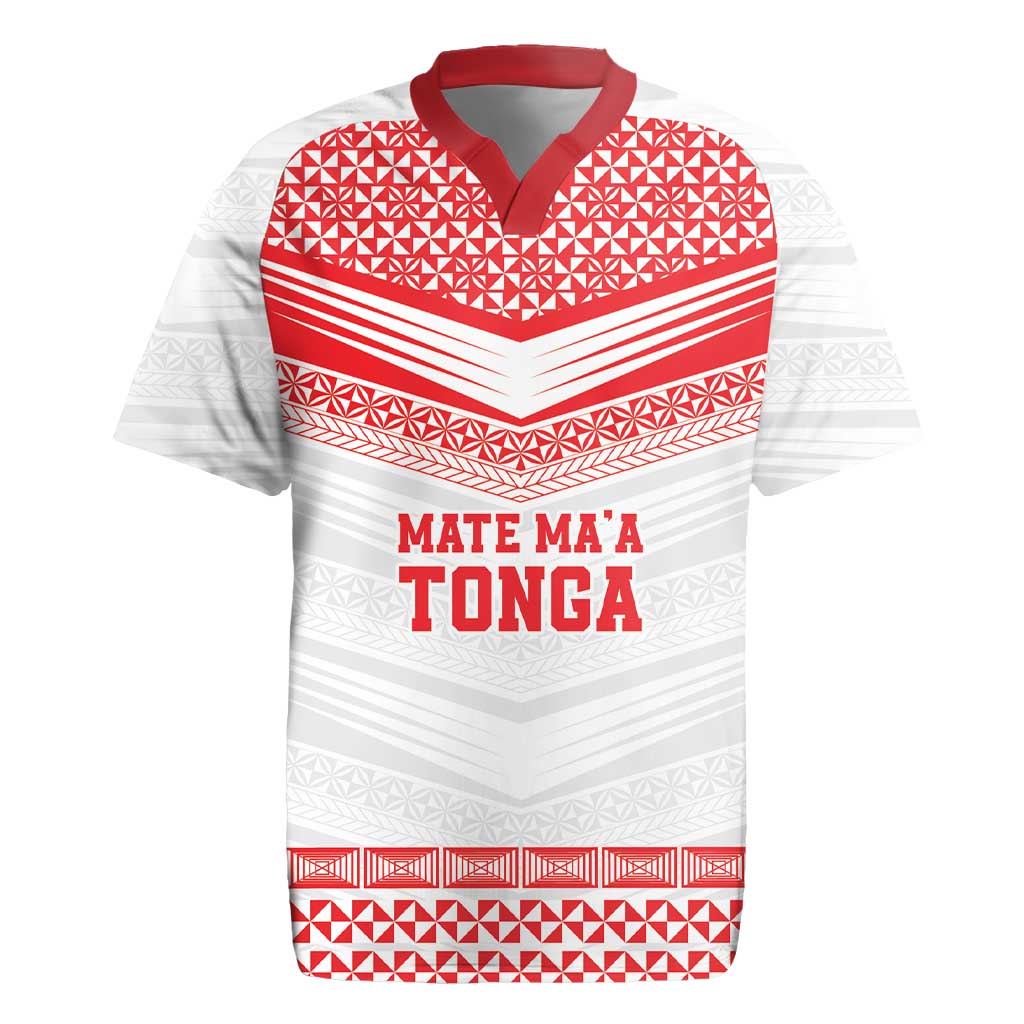Custom Mate Ma'a Tonga Heritage Rugby Jersey Pacific Tribal Rugby White Edition LT9 White - Polynesian Pride