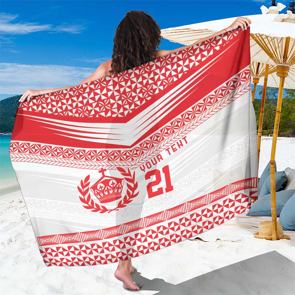 Custom Mate Ma'a Tonga Heritage Sarong Pacific Tribal Rugby White Edition - Polynesian Pride