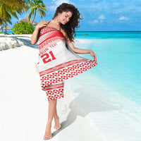 Custom Mate Ma'a Tonga Heritage Sarong Pacific Tribal Rugby White Edition - Polynesian Pride