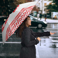 Custom Mate Ma'a Tonga Heritage Umbrella Pacific Tribal Rugby White Edition - Polynesian Pride