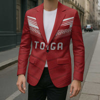 Custom Pacific Rugby Spirit Blazer Tonga Ngatu Pride Red Edition - Polynesian Pride