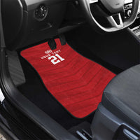 Custom Pacific Rugby Spirit Car Mats Tonga Ngatu Pride Red Edition - Polynesian Pride