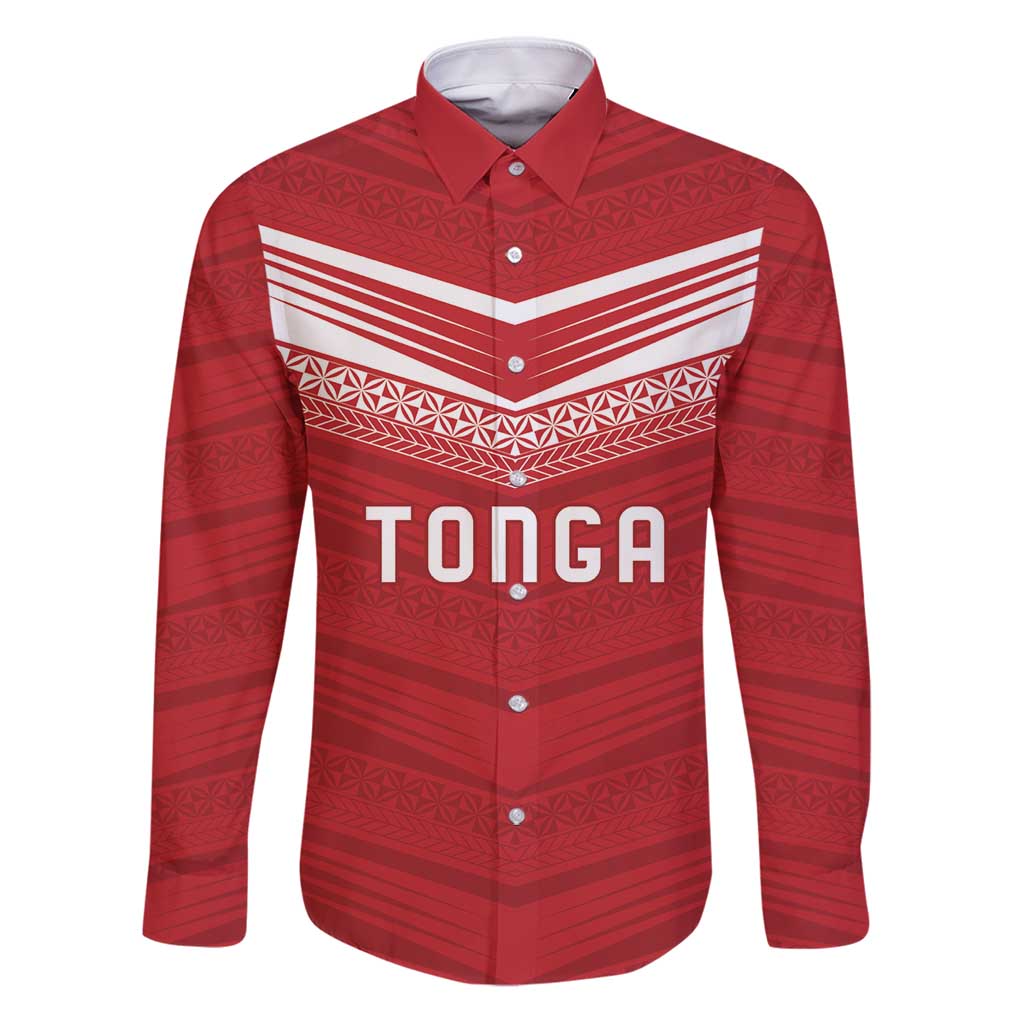 Custom Pacific Rugby Spirit Family Matching Puletasi and Hawaiian Shirt Tonga Ngatu Pride Red Edition - Polynesian Pride