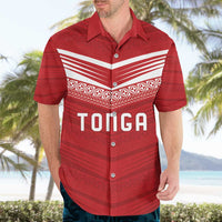 Custom Pacific Rugby Spirit Hawaiian Shirt Tonga Ngatu Pride Red Edition - Polynesian Pride