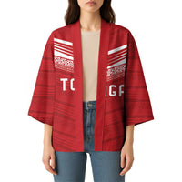 Custom Pacific Rugby Spirit Kimono Tonga Ngatu Pride Red Edition - Polynesian Pride