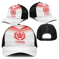 Pacific Rugby Spirit Baseball Net Cap Tonga Ngatu Pride White Edition - Polynesian Pride