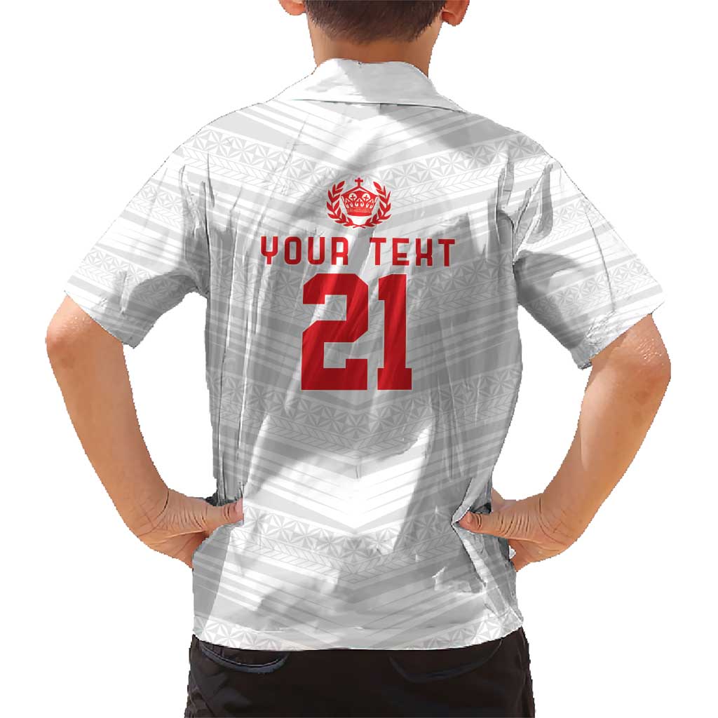 Custom Pacific Rugby Spirit Hawaiian Shirt Tonga Ngatu Pride White Edition - Polynesian Pride