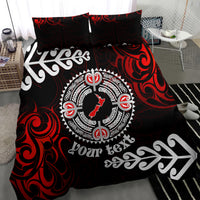 New Zealand Waitangi Day Personalised Bedding Set Aotearoa Te Ra O Waitangi With Maori Tattoo LT9 - Polynesian Pride