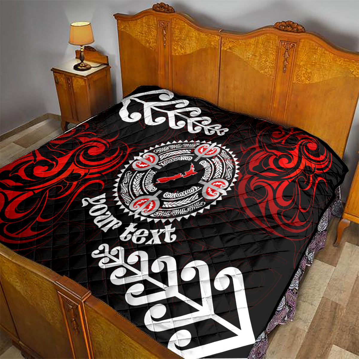 New Zealand Waitangi Day Personalised Quilt Aotearoa Te Ra O Waitangi With Maori Tattoo LT9 - Polynesian Pride