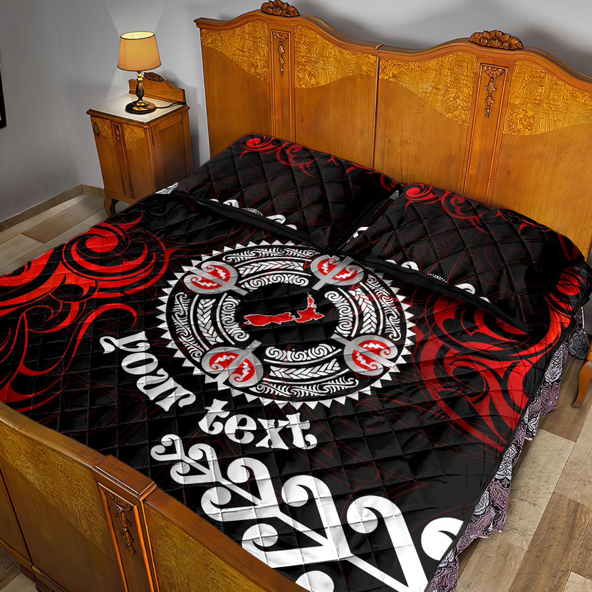 New Zealand Waitangi Day Personalised Quilt Bed Set Aotearoa Te Ra O Waitangi With Maori Tattoo LT9 - Polynesian Pride