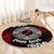 New Zealand Waitangi Day Personalised Round Carpet Aotearoa Te Ra O Waitangi With Maori Tattoo LT9 - Polynesian Pride