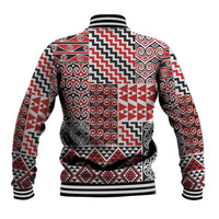 Aotearoa Kowhaiwhai Taniko Patchwork Motifs Baseball Jacket LT9 - Polynesian Pride