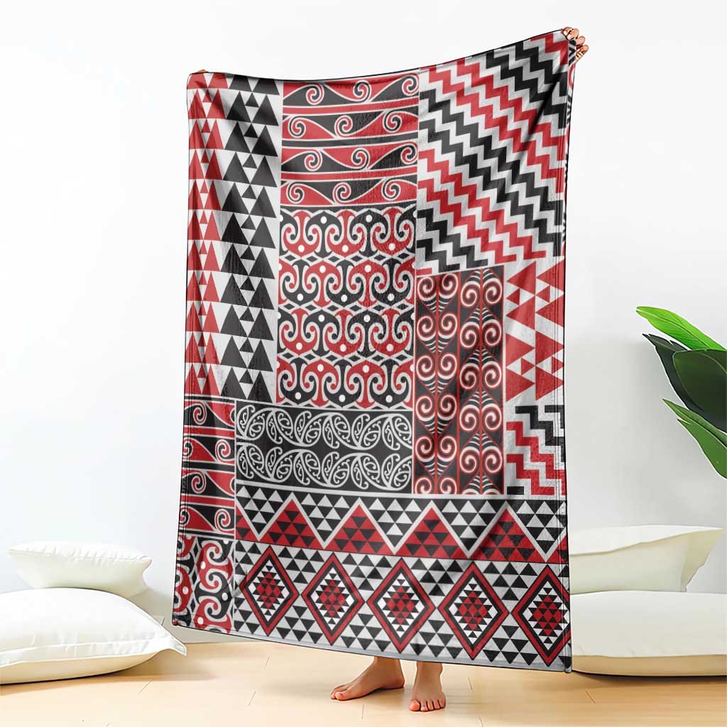 Aotearoa Kowhaiwhai Taniko Patchwork Motifs Blanket LT9 - Polynesian Pride