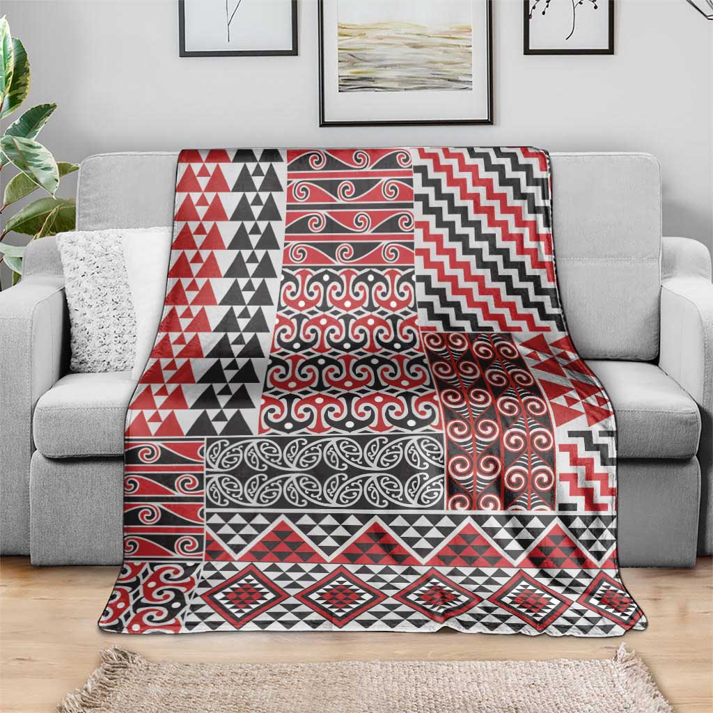 Aotearoa Kowhaiwhai Taniko Patchwork Motifs Blanket LT9 - Polynesian Pride