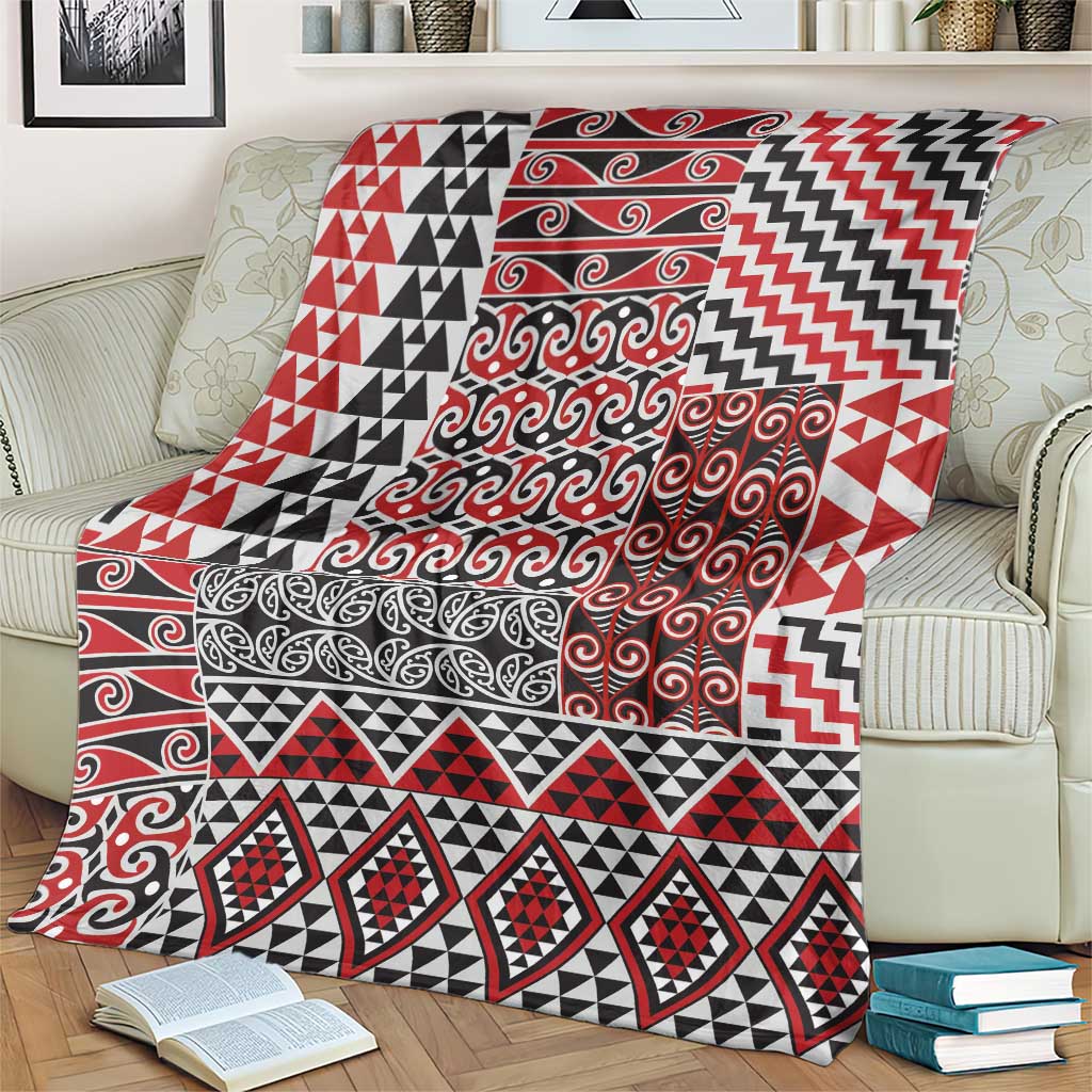 Aotearoa Kowhaiwhai Taniko Patchwork Motifs Blanket LT9 - Polynesian Pride
