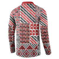 Aotearoa Kowhaiwhai Taniko Patchwork Motifs Button Sweatshirt LT9 - Polynesian Pride