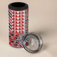 Aotearoa Kowhaiwhai Taniko Patchwork Motifs 4 in 1 Can Cooler Tumbler LT9 - Polynesian Pride