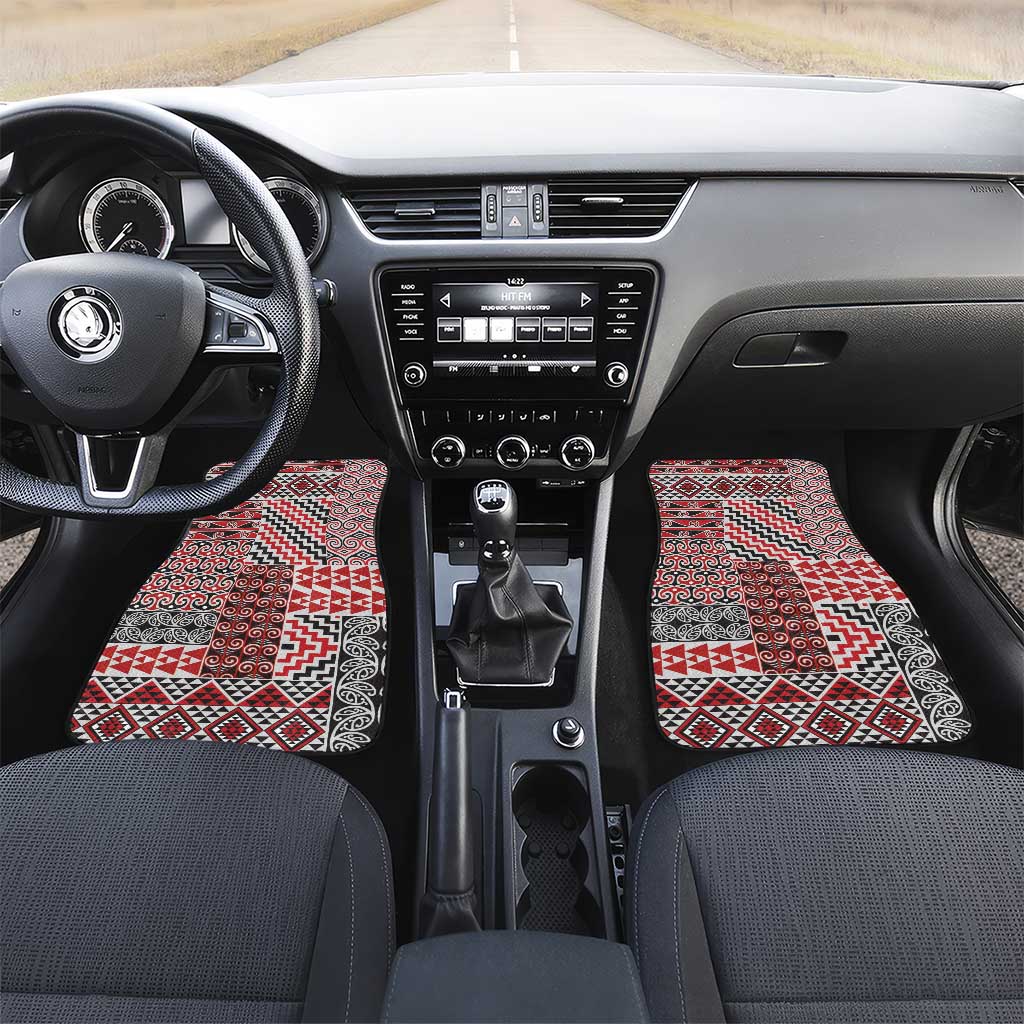 Aotearoa Kowhaiwhai Taniko Patchwork Motifs Car Mats
