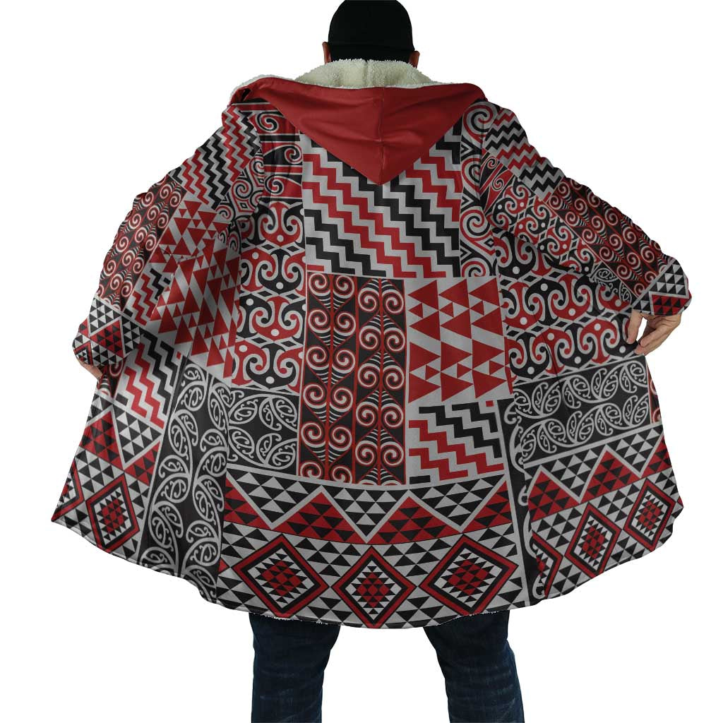Aotearoa Kowhaiwhai Taniko Patchwork Motifs Cloak - Polynesian Pride