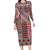 Aotearoa Kowhaiwhai Taniko Patchwork Motifs Family Matching Long Sleeve Bodycon Dress and Hawaiian Shirt