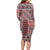 Aotearoa Kowhaiwhai Taniko Patchwork Motifs Family Matching Long Sleeve Bodycon Dress and Hawaiian Shirt