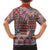 Aotearoa Kowhaiwhai Taniko Patchwork Motifs Family Matching Off Shoulder Short Dress and Hawaiian Shirt