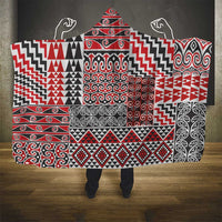 Aotearoa Kowhaiwhai Taniko Patchwork Motifs Hooded Blanket LT9 - Polynesian Pride