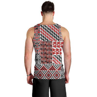 Aotearoa Kowhaiwhai Taniko Patchwork Motifs Men Tank Top LT9 - Polynesian Pride