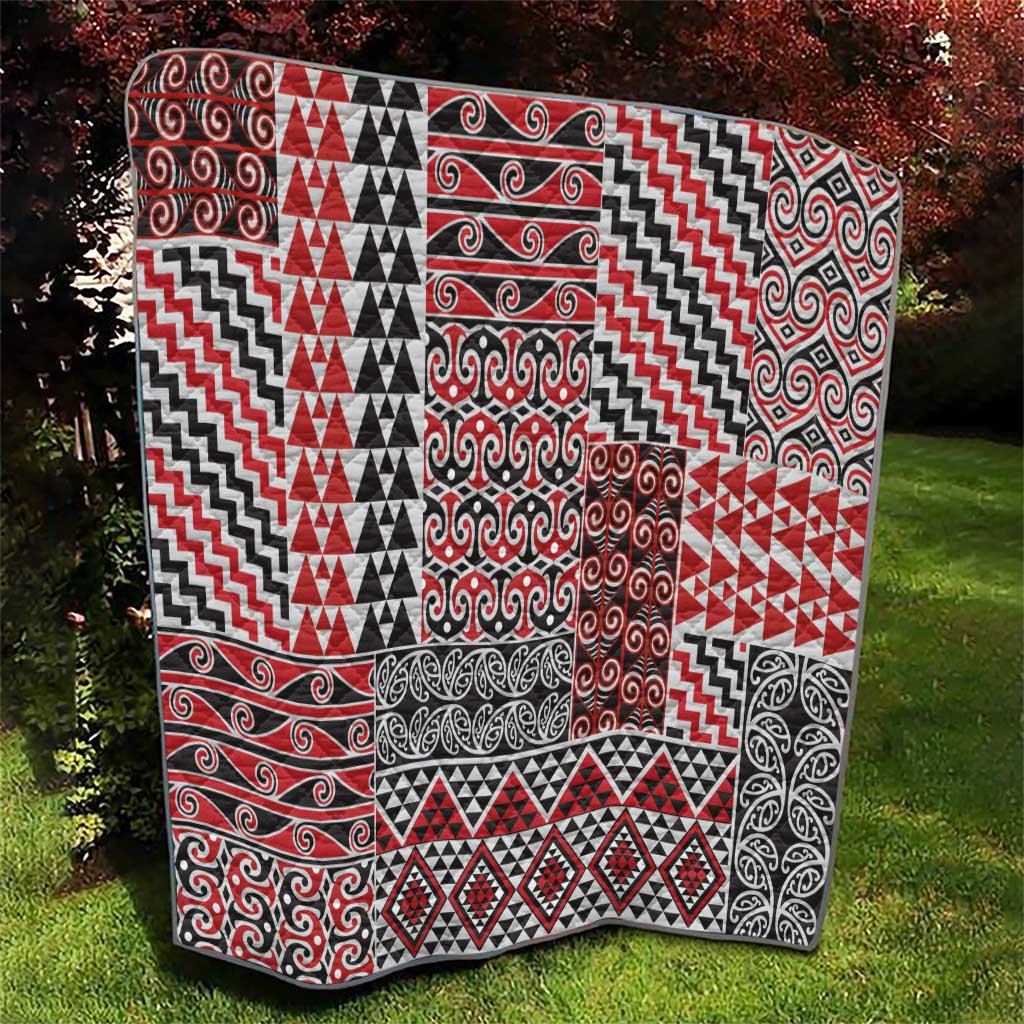 Aotearoa Kowhaiwhai Taniko Patchwork Motifs Quilt