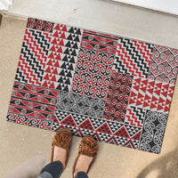 Aotearoa Kowhaiwhai Taniko Patchwork Motifs Rubber Doormat LT9 - Polynesian Pride