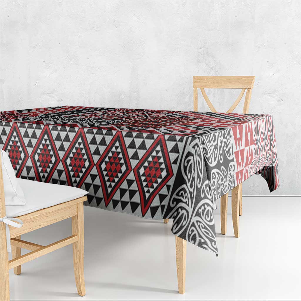 Aotearoa Kowhaiwhai Taniko Patchwork Motifs Tablecloth LT9 - Polynesian Pride