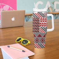 Aotearoa Kowhaiwhai Taniko Patchwork Motifs Tumbler With Handle LT9 - Polynesian Pride