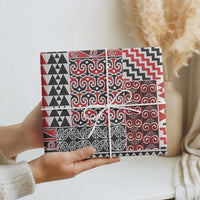 Aotearoa Kowhaiwhai Taniko Patchwork Motifs Wrapping Paper LT9 - Polynesian Pride