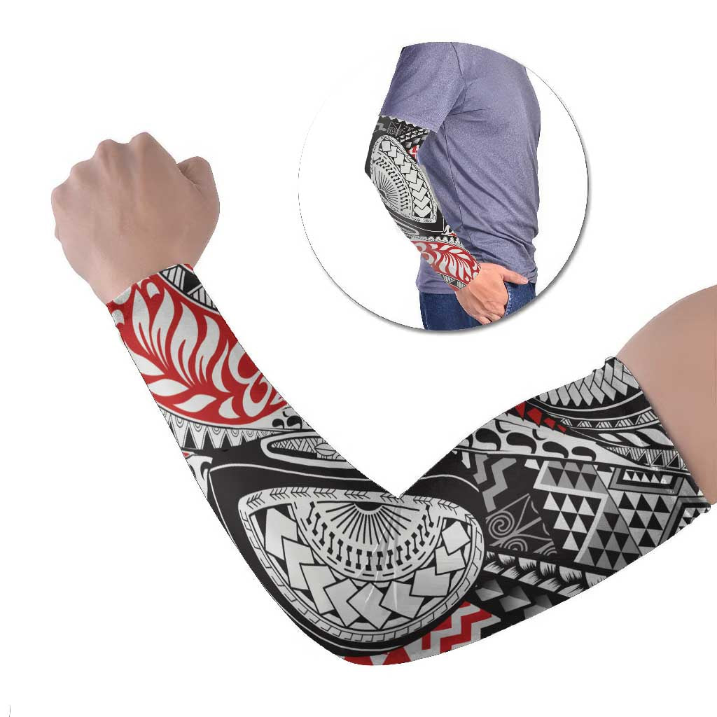 Aotearoa Maori Rugby Tribal Tattoo Arm Sleeves Kowhaiwhai Taniko Patchwork Motifs - Polynesian Pride