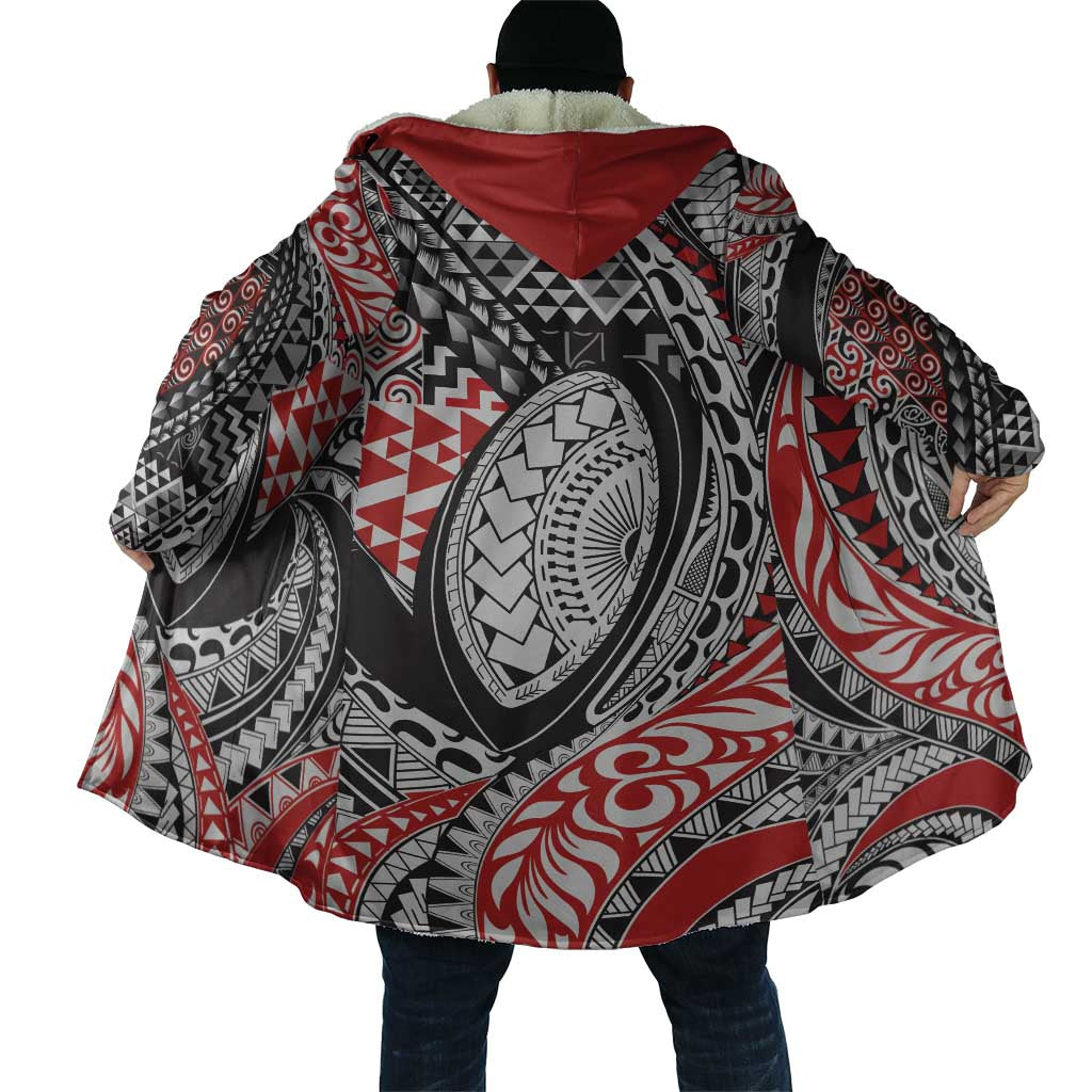 Aotearoa Maori Rugby Tribal Tattoo Cloak Kowhaiwhai Taniko Patchwork Motifs - Polynesian Pride