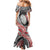 Aotearoa Maori Rugby Tribal Tattoo Family Matching Mermaid Dress and Hawaiian Shirt Kowhaiwhai Taniko Patchwork Motifs