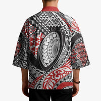 Aotearoa Maori Rugby Tribal Tattoo Kimono Kowhaiwhai Taniko Patchwork Motifs - Polynesian Pride