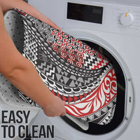 Aotearoa Maori Tribal Tattoo Bathroom Set Kowhaiwhai Taniko Patchwork Motifs - Polynesian Pride