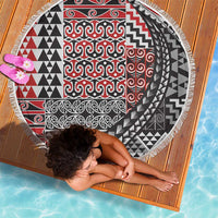 Aotearoa Maori Tribal Tattoo Beach Blanket Kowhaiwhai Taniko Patchwork Motifs LT9 - Polynesian Pride