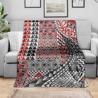 Aotearoa Maori Tribal Tattoo Blanket Kowhaiwhai Taniko Patchwork Motifs LT9 - Polynesian Pride