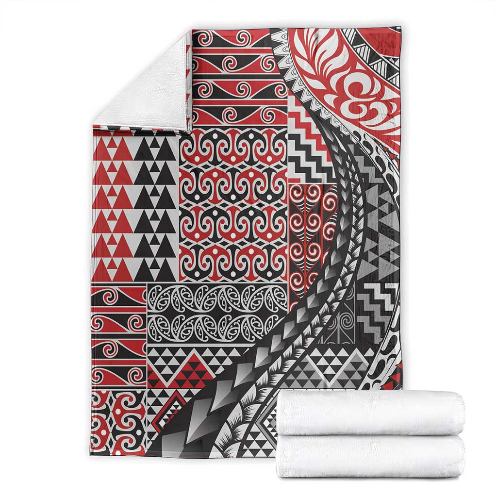 Aotearoa Maori Tribal Tattoo Blanket Kowhaiwhai Taniko Patchwork Motifs LT9 - Polynesian Pride