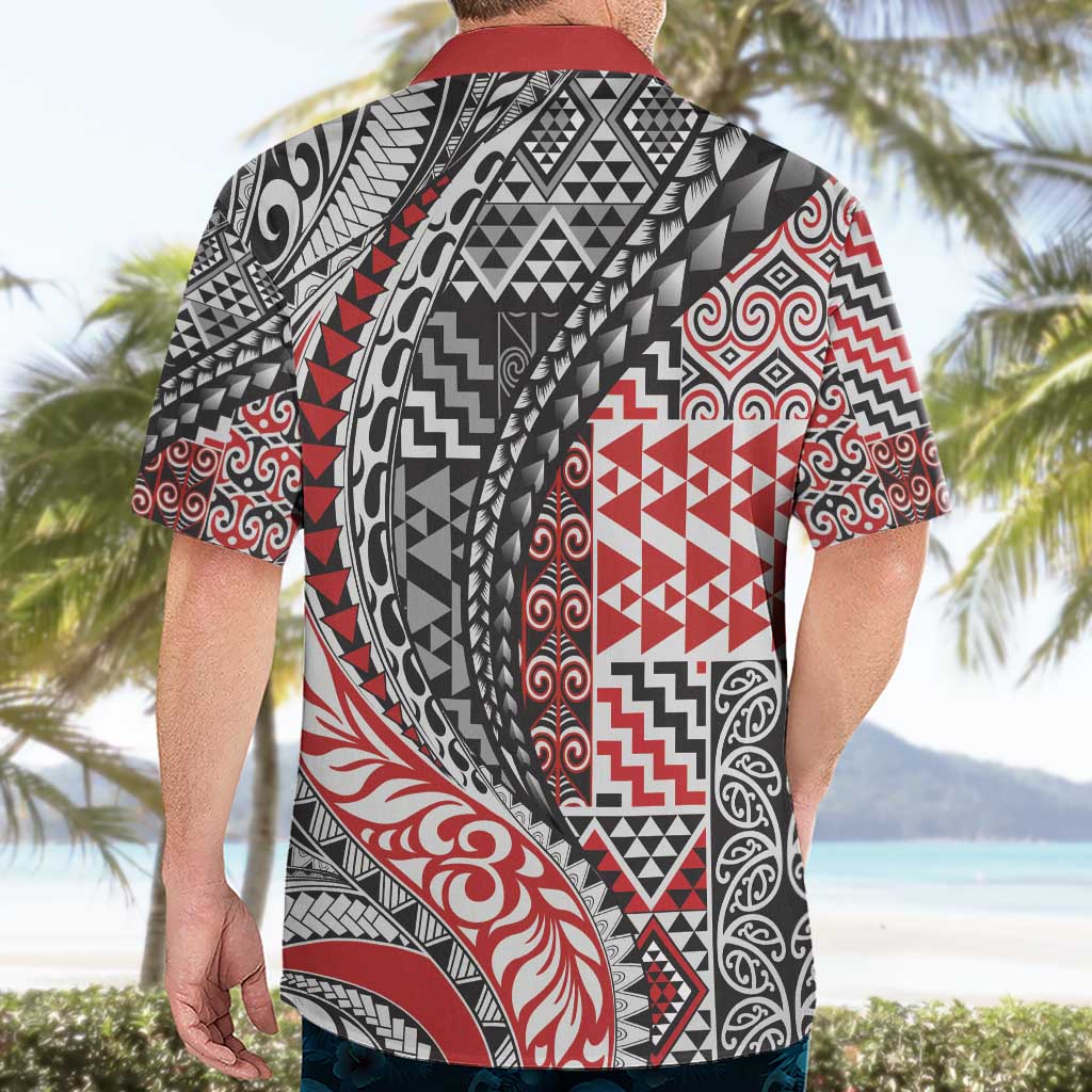 Aotearoa Maori Tribal Tattoo Hawaiian Shirt Kowhaiwhai Taniko Patchwork Motifs LT9 - Polynesian Pride