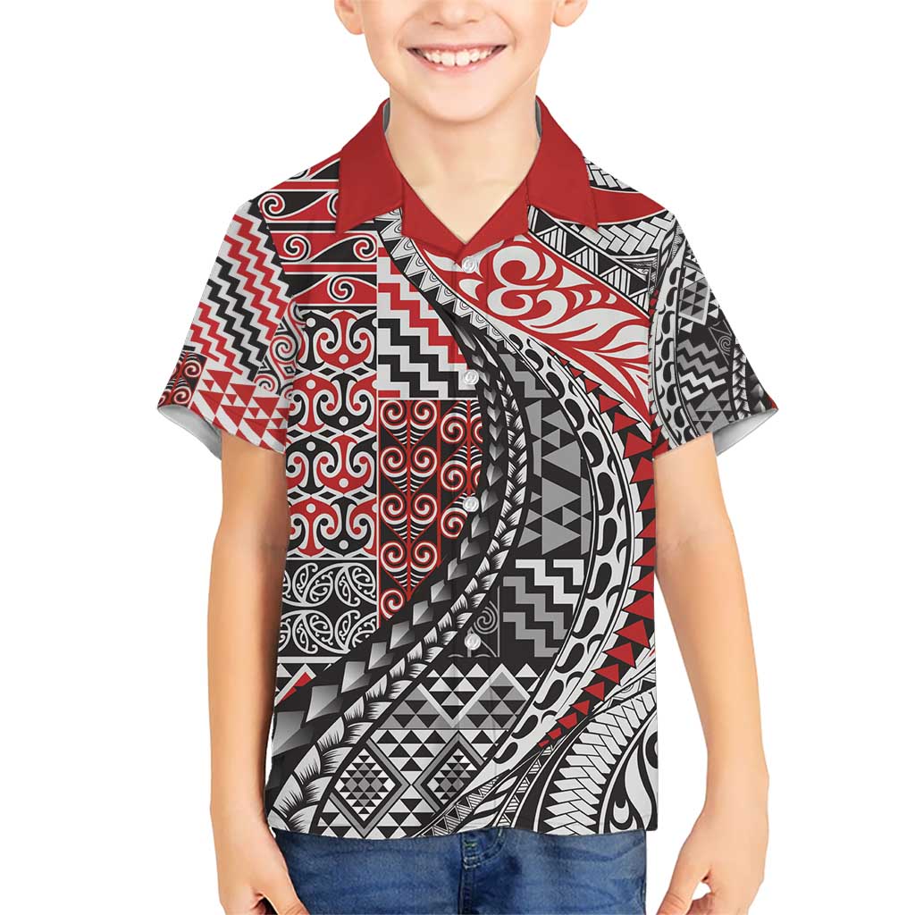 Aotearoa Maori Tribal Tattoo Hawaiian Shirt Kowhaiwhai Taniko Patchwork Motifs LT9 - Polynesian Pride