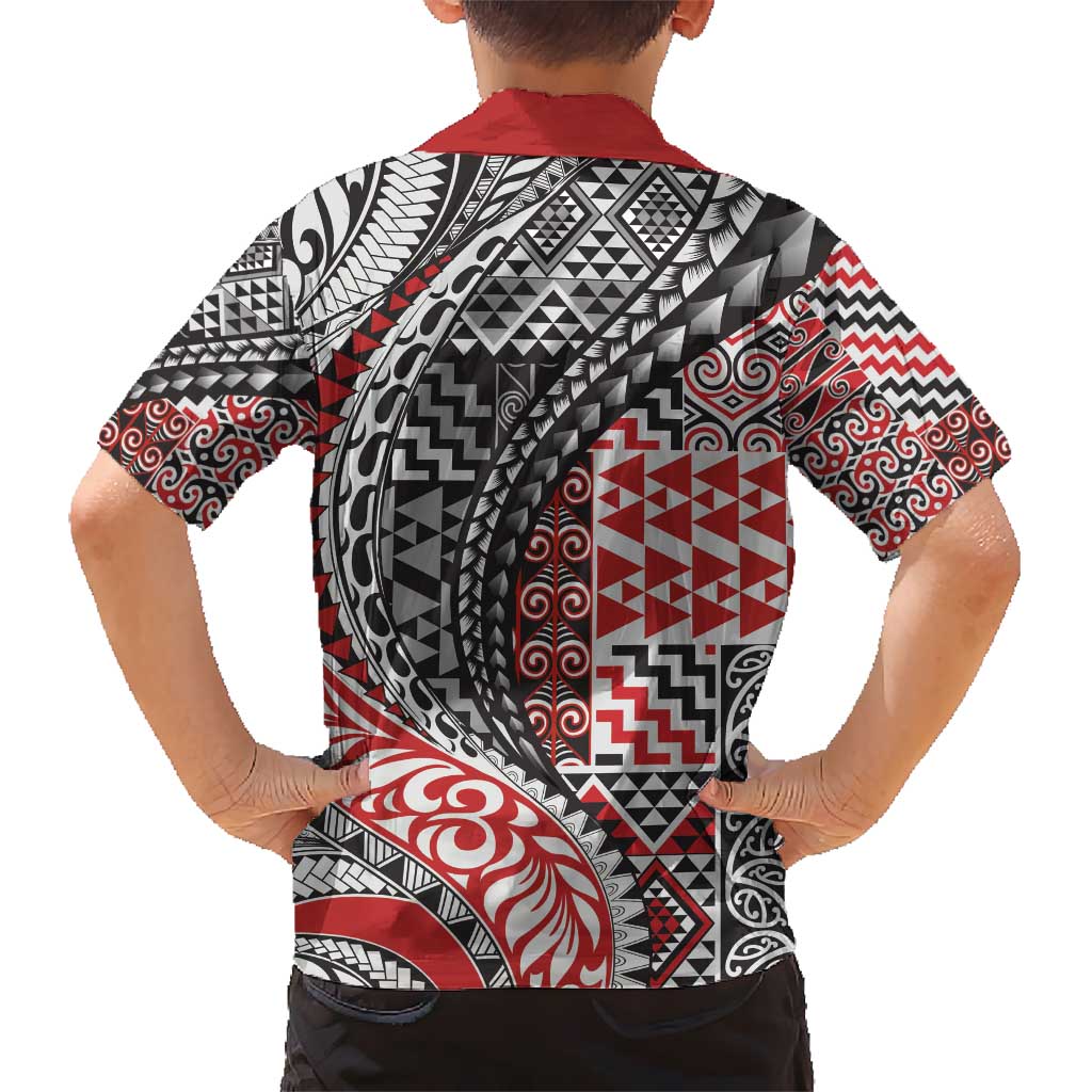 Aotearoa Maori Tribal Tattoo Hawaiian Shirt Kowhaiwhai Taniko Patchwork Motifs LT9 - Polynesian Pride